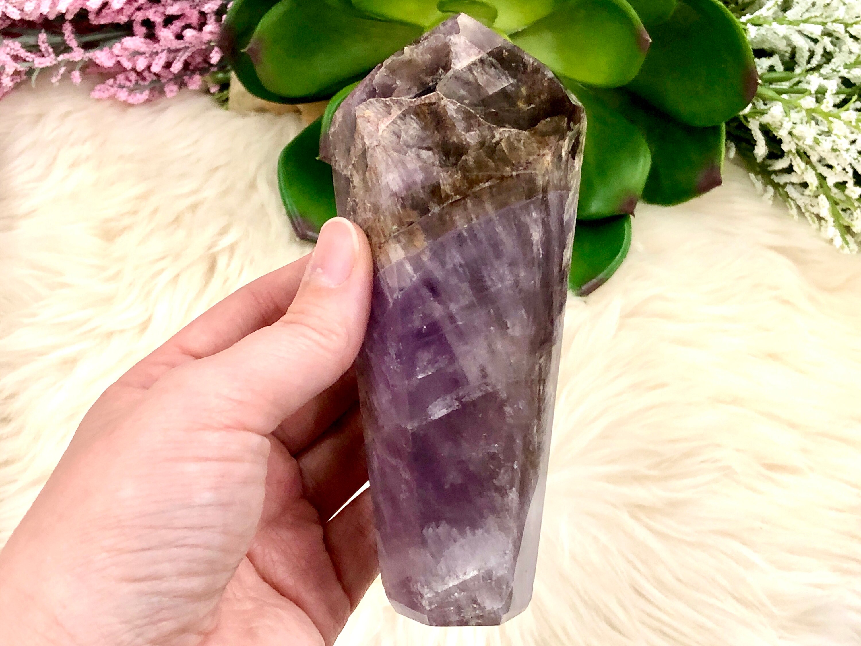 Super Seven Crystal Tower 130mm Atr - Melody Stone - Reiki Healing Crystal - Crown Chakra - Third Eye Chakra - Amethyst Cacoxenite Super Seven Crystal Tower 130mm Atr - Melody Stone - Reiki Healing Crystal - Crown Chakra - Third Eye Chakra - Amethyst Cacoxenite