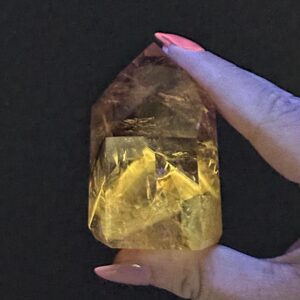 Uv Reactive Amethyst Point | 101g | - #2 (polished Purple Crystal Tower, Crown Chakra, Intuition) Uv Reactive Amethyst Point | 101g | - #2 (polished Purple Crystal Tower, Crown Chakra, Intuition)