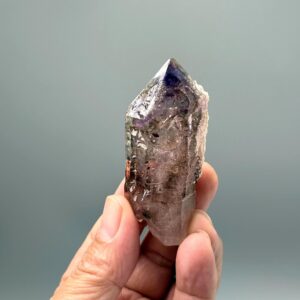 79.6g Super Seven Smoky Amethyst Scepter Quartz Specimen,rough Smoky Purple Elestial Quartz,alligator/crocodile/fenster Skeleton Crystal