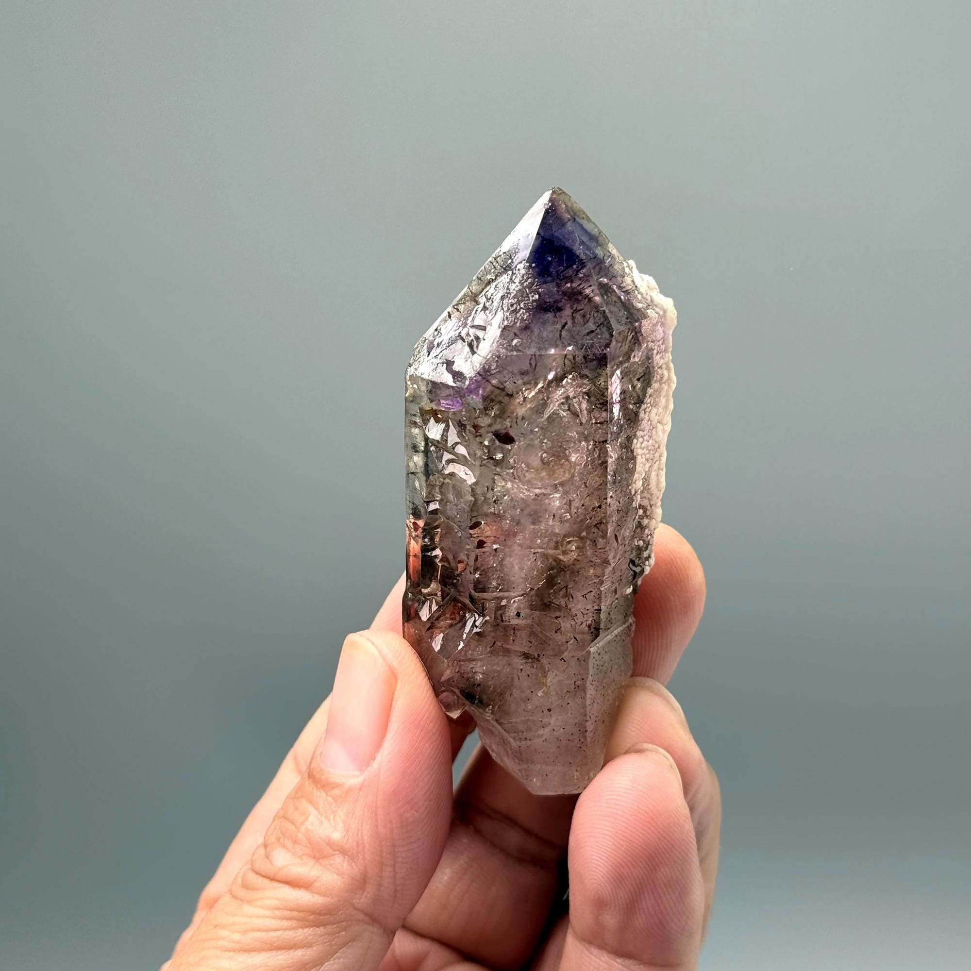 79.6g Super Seven Smoky Amethyst Scepter Quartz Specimen,rough Smoky Purple Elestial Quartz,alligator/crocodile/fenster Skeleton Crystal 79.6g Super Seven Smoky Amethyst Scepter Quartz Specimen,rough Smoky Purple Elestial Quartz,alligator/crocodile/fenster Skeleton Crystal