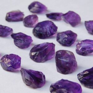 Aaa Quality Raw Amethyst Stone Lot, Natural Dark Purple Crystals