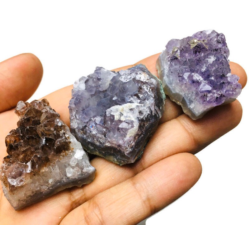 B Grade Raw Amethyst Crystal Cluster: Natural Purple Gemstone (25-45 Mm)