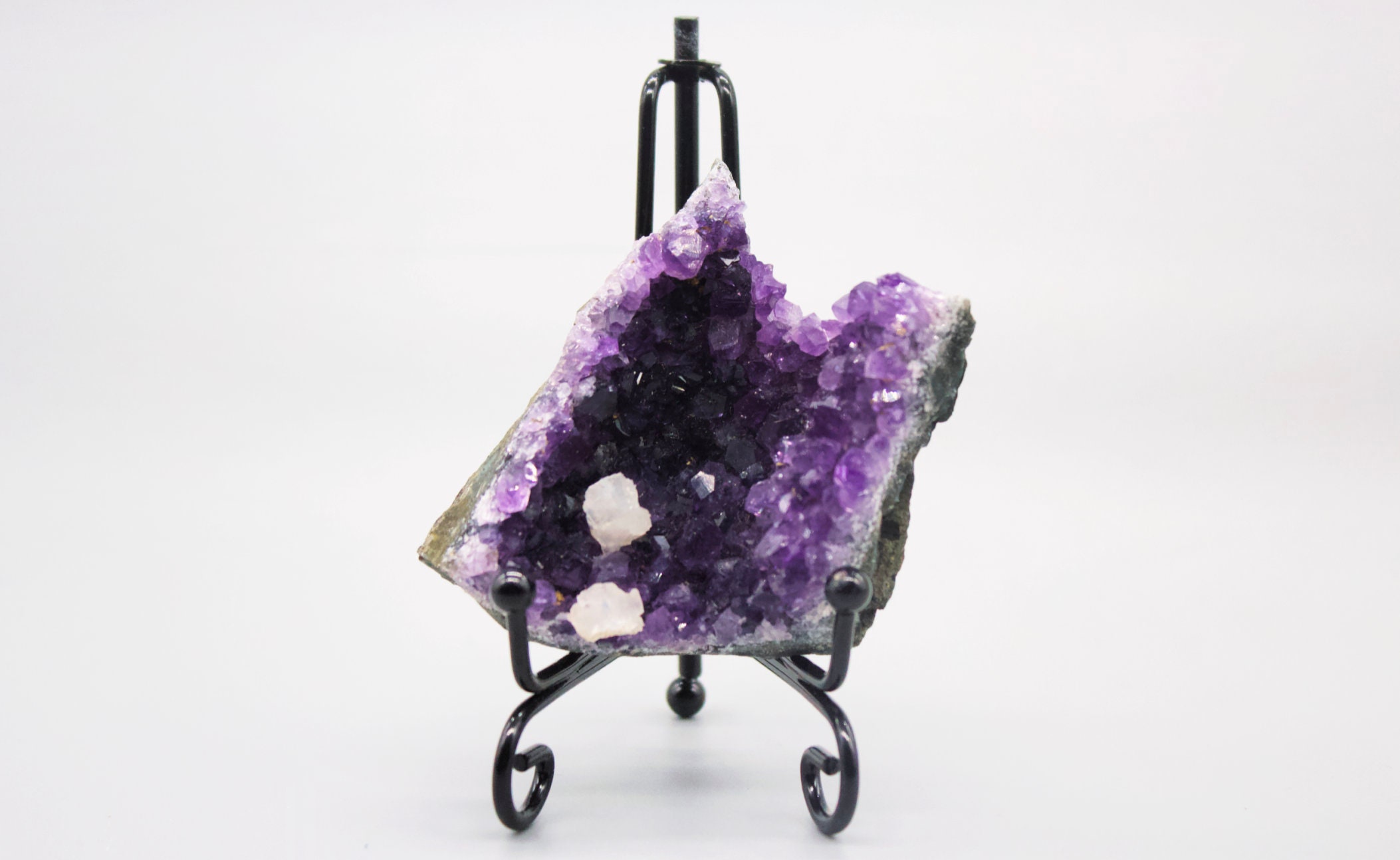 Amethyst Crystal Cluster: Natural Healing Stone, Zodiac Gift