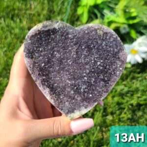 Large Amethyst Cluster Heart, Choose Your Druzy Crystal From Uruguay, Perfect For Decor Or Crystal Grids