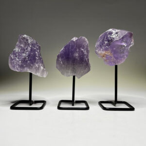 Raw Maraba Amethyst Crystal on Stand