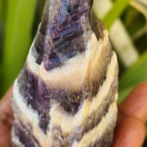 Natural Lace Amethyst: Rare Uncut Rough Gemstone (88x40x30 Mm)
