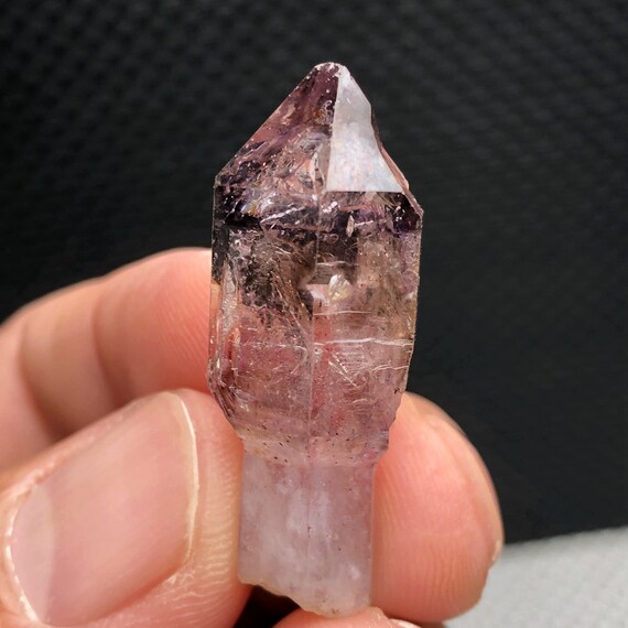 Smoky Amethyst Scepter Quartz Specimen,super Seven Rare Raw/rough Smoky Purple Elestial Quartz,alligator/crocodile/fenster Skeleton Crystal