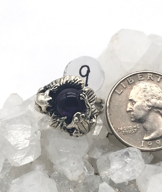 Frog Amethyst Ring Size 9