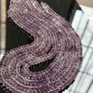 1/2 Strand Shaded Pink Amethyst German Cut Rondelles
