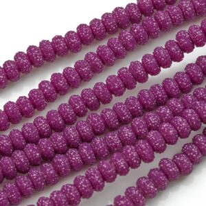6mm 8mm 10mm Roundel Micro Pave In half strands- Purple Amethyst 6mm 8mm 10mm Roundel Micro Pave In half strands- Purple Amethyst