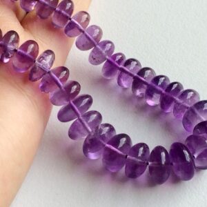 9mm Amethyst Plain Rondelle Beads, Natural Purple Amethyst Plain Rondelle Beads, Purple Amethyst For Jewelry (7in To 14in Options) - God143 9mm Amethyst Plain Rondelle Beads, Natural Purple Amethyst Plain Rondelle Beads, Purple Amethyst For Jewelry (7in To 14in Options) - God143