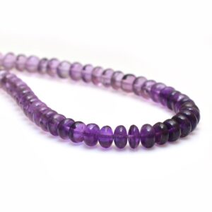 Aaa+ Amethyst 6mm-7mm Smooth Rondelle Beads | 18inch Strand | Natural Multi Shaded Amethyst Semi Precious Gemstone Loose Beads For Jewelry Aaa+ Amethyst 6mm-7mm Smooth Rondelle Beads | 18inch Strand | Natural Multi Shaded Amethyst Semi Precious Gemstone Loose Beads For Jewelry