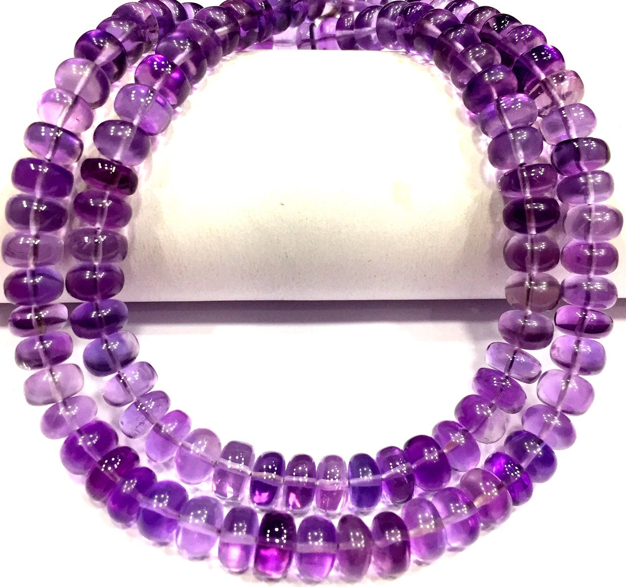 Aaa+ Quality~~natural Pink Amethyst Smooth Rondelle Beads 7.mm Amethyst Beads Pink Amethyst Gemstone Beads Great Shining Amethyst Strand.