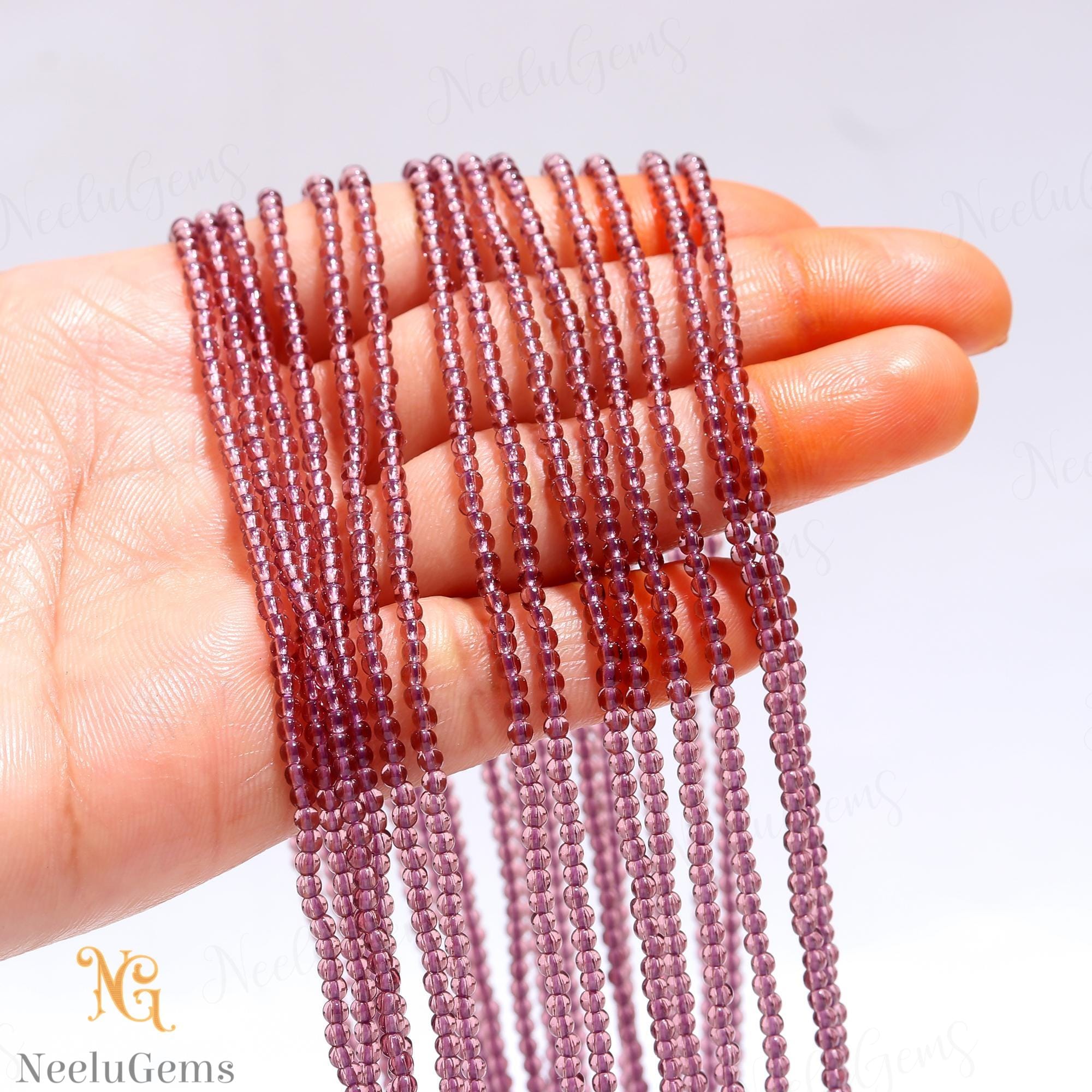 Aaa+ Amethyst Smooth Beads,2.2-2.3 Mm Pink Amethyst Tiny Rondelle Beads,13"gemstone Beads For Handmade Jewelry Aaa+ Amethyst Smooth Beads,2.2-2.3 Mm Pink Amethyst Tiny Rondelle Beads,13"gemstone Beads For Handmade Jewelry