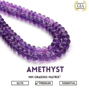 African Amethyst Smooth Rondelle Beads, 6.5 Mm To 9.5 Mm Amethyst Plain High Quality Beads, Amethyst Gemstone Beads For Jewelry Making 18" African Amethyst Smooth Rondelle Beads, 6.5 Mm To 9.5 Mm Amethyst Plain High Quality Beads, Amethyst Gemstone Beads For Jewelry Making 18"