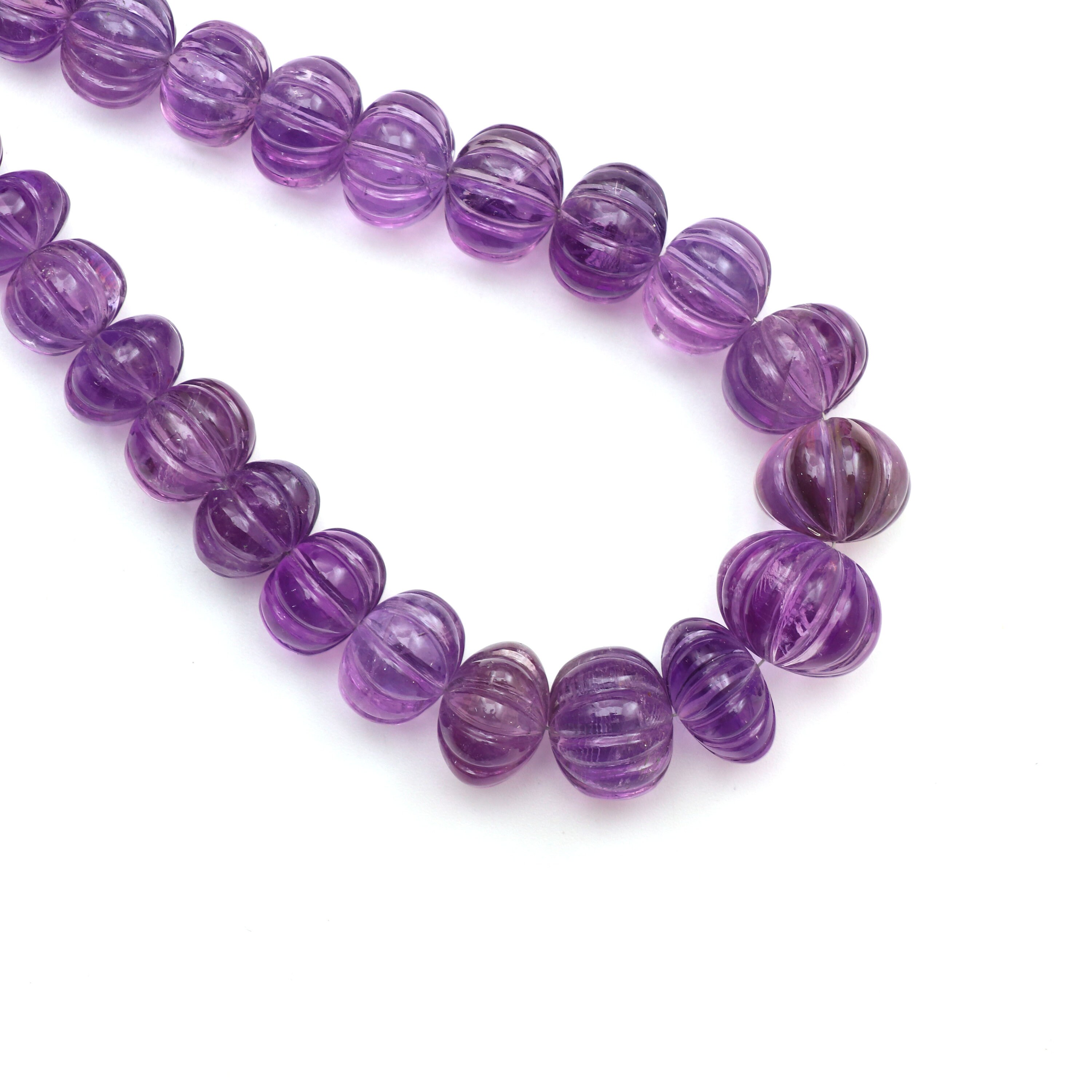 Amethyst Carving Rondelle Beads, 10 Mm To 17.5 Mm, Amethyst Jewelry Handmade Gift For Women, 19 Inches Full Strand, Price Per Strand