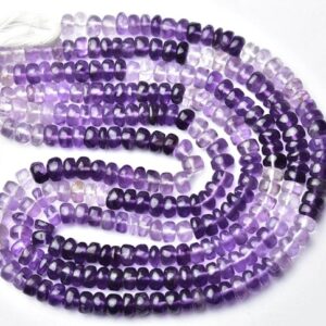 Most Beautiful Amethyst Rondelle Beads - 7.5 inches Natural Amethyst Smooth Rondelle Beads - Size is 7- 8 mm #2257 Most Beautiful Amethyst Rondelle Beads - 7.5 inches Natural Amethyst Smooth Rondelle Beads - Size is 7- 8 mm #2257
