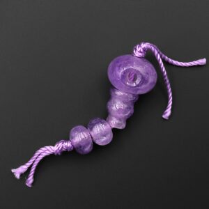 Natural Lilac Amethyst Guru Beads 3 Holes T-beads Set For Mala Making 12mm Rondelle Natural Lilac Amethyst Guru Beads 3 Holes T-beads Set For Mala Making 12mm Rondelle