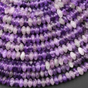 Natural Violet Purple Amethyst 6mm Smooth Saucer Thin Rondelle Beads 15.5" Strand Natural Violet Purple Amethyst 6mm Smooth Saucer Thin Rondelle Beads 15.5" Strand