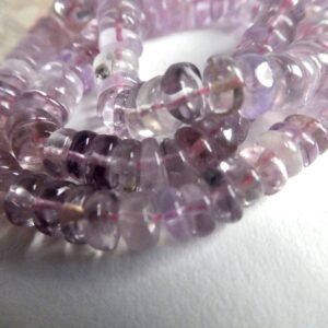 Purple Amethyst Rondelle Smooth 5mm Beads- 8in Strand- Jewelry Making-craft Natural Translucent Beads Purple Amethyst Rondelle Smooth 5mm Beads- 8in Strand- Jewelry Making-craft Natural Translucent Beads