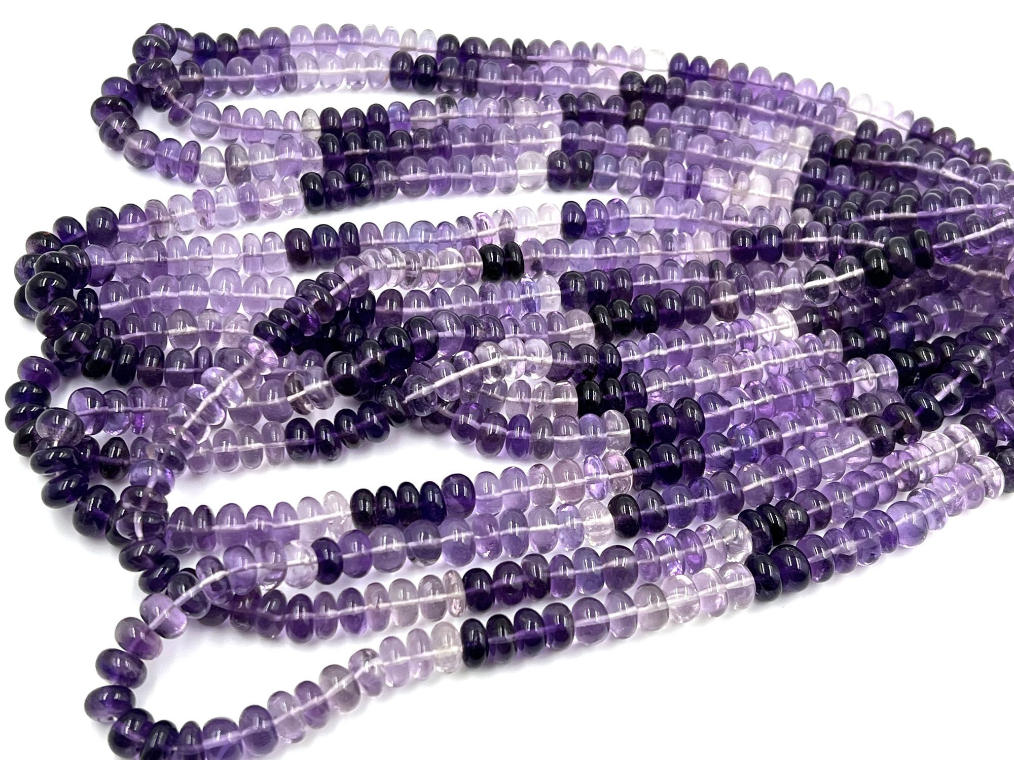 Purple Amethyst Rondelle Beads, Shaded Gemstone, 10-12mm, 15 Inch Strand Purple Amethyst Rondelle Beads, Shaded Gemstone, 10-12mm, 15 Inch Strand