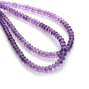 Amethyst Smooth Rondelle Beads, 4 Mm To 6 Mm, Amethyst Jewelry Making Beads, Handmade Jewelry, 18 Inches Full Strand, Price Per Strand Amethyst Smooth Rondelle Beads, 4 Mm To 6 Mm, Amethyst Jewelry Making Beads, Handmade Jewelry, 18 Inches Full Strand, Price Per Strand