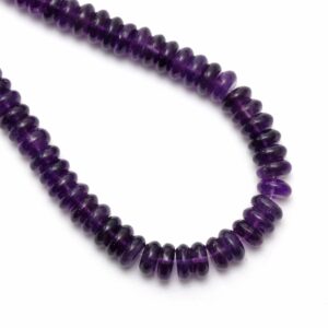 Amethyst Smooth Rondelle Beads, 9 Mm, Amethyst Jewelry Handmade Gift For Women, 16 Inches Full Strand, Price Per Strand Amethyst Smooth Rondelle Beads, 9 Mm, Amethyst Jewelry Handmade Gift For Women, 16 Inches Full Strand, Price Per Strand
