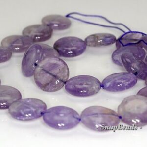 16mm Amethyst Gemstone Flat Round Loose Beads 7.5 inch half Strand LOT 1,2,6,12 and 50 (90191286-B18-531)