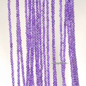 2mm Royal Amethyst Gemstone Grade AA Deep Purple Round 2mm Loose Beads 15.5 inch Full Strand LOT 1,2,6,12 and 50 (90143444-107-2g)