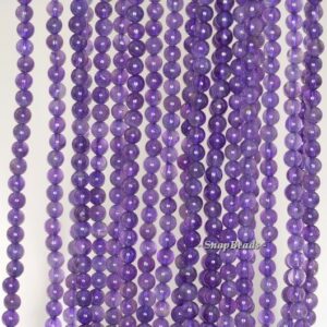 3mm Royal Amethyst Gemstone Grade AA Deep Purple Round 3mm Loose Beads 15.5 inch Full Strand LOT 1,2,6,12 and 50 (90143445-107-3g)
