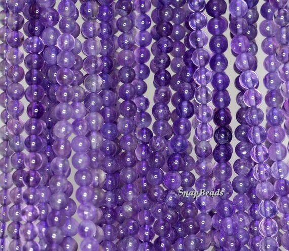 4mm Royal Deep Amethyst Gemstone Dark Purple Round 4mm Loose Beads 16 Inch Full Strand Bulk Lot 1,2,6,12 And 50 (90147934-107-3mm F)