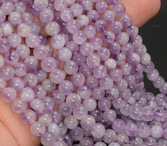 6mm Lavender Amethyst Gemstone Purple Round Loose Beads 15.5 Inch Bulk Lot 1,2,6,12 And 50 (90146938-291)