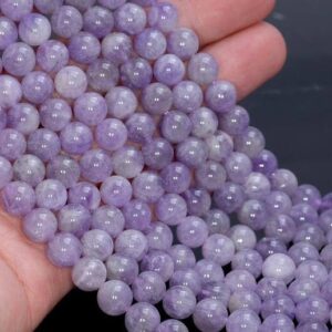 8mm Lavender Amethyst Gemstone Grade AA Purple Round Loose Beads 15.5 inch Full Strand LOT 1,2,6,12 and 50 (80004707-161)