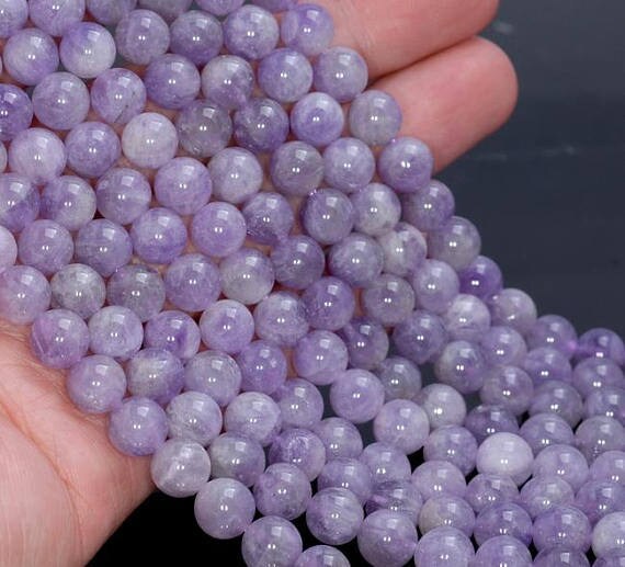 8mm Lavender Amethyst Gemstone Grade Aa Purple Round Loose Beads 15.5 Inch Full Strand Lot 1,2,6,12 And 50 (80004707-161)