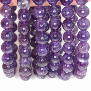 9mm Dark Amethyst Gemstone Grade AB Purple Round 9mm Loose Beads 7 inch Half Strand LOT 1,2 and 6 (90191653-814)