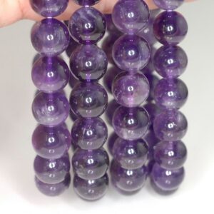 9mm Dark Amethyst Gemstone Grade A Purple Round 9mm Loose Beads 7 inch Half Strand LOT 1,2 and 6 (90191609-813)