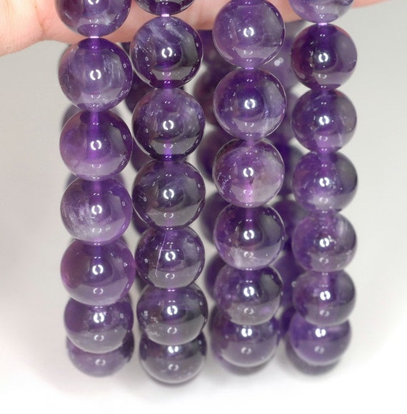 9mm Dark Amethyst Gemstone Grade A Purple Round 9mm Loose Beads 7 Inch Half Strand Lot 1,2 And 6 (90191609-813)