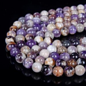 Chevron Amethyst Gemstone Round 4MM 6MM 8MM Loose Beads BULK LOT 1,2,6,12 and 50 (D10)