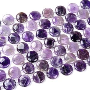 Natural Amethyst Gemstone Round Button 22MM 25MM 28MM 30MM Loose Beads BULK LOT 1,2,6,12 and 50 (D421)