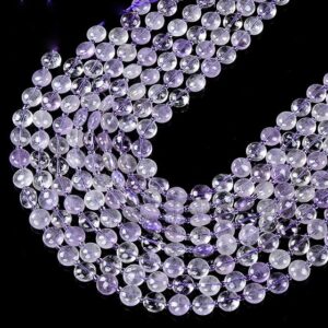 Natural Lavender Amethyst Gemstone 10MM Round Button Loose Beads BULK LOT 1,2,6,12 and 50 (D427)