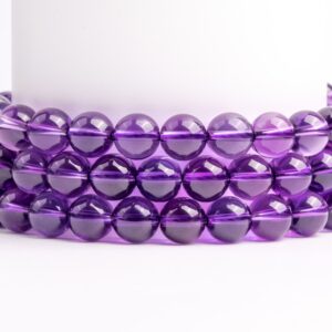 Purple Amethyst Gemstone Grade Aaa Round 4mm 6mm 7-8mm Loose Beads