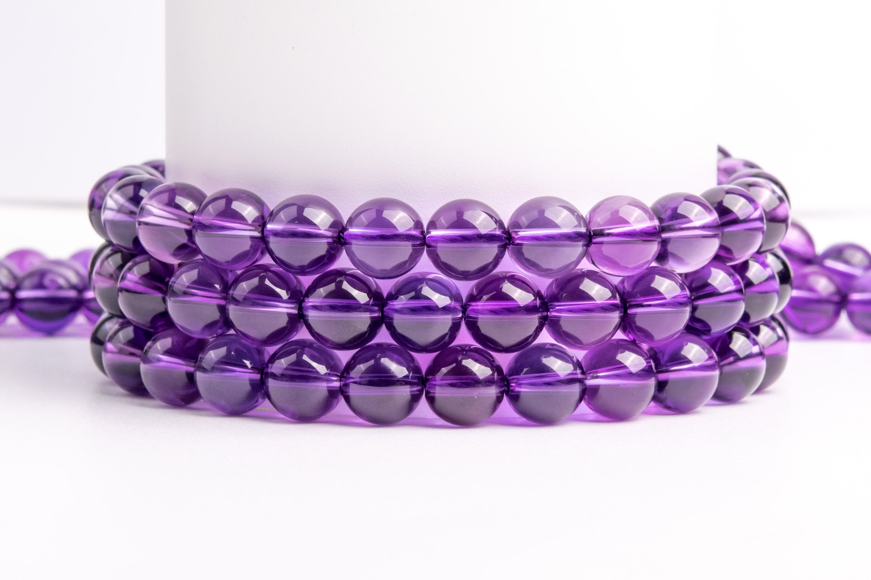 Purple Amethyst Gemstone Grade Aaa Round 4mm 6mm 7-8mm Loose Beads