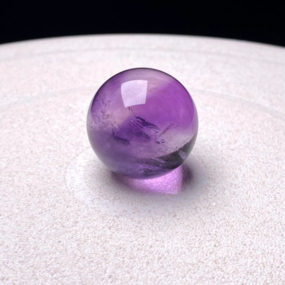 1.3"natural Amethyst Sphere/gorgeous Purple Crystal Ball/tibetan Himalayan Deep Purple Quartz Ball/reiki Heal/scrying Crystal/lover Gift