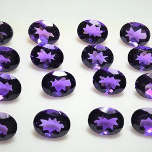 Aaa African Amethyst Faceted Oval Gemstone: Loose Stone For Jewelry