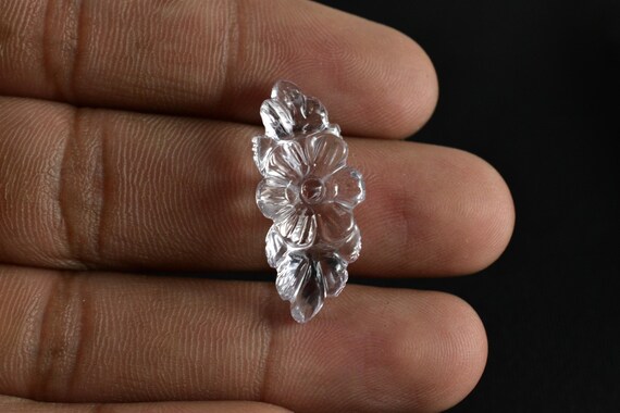 Amethyst Flower Leaf Carving, February Birthstone Healing Crystal