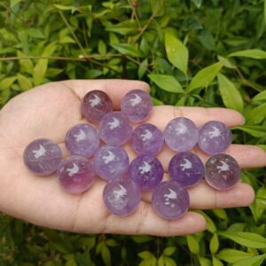 Light Amethyst Crystal Ball Sphere Set Of 10