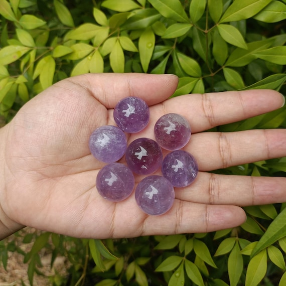 Light Amethyst Crystal Sphere: Healing Stone (20-25mm)