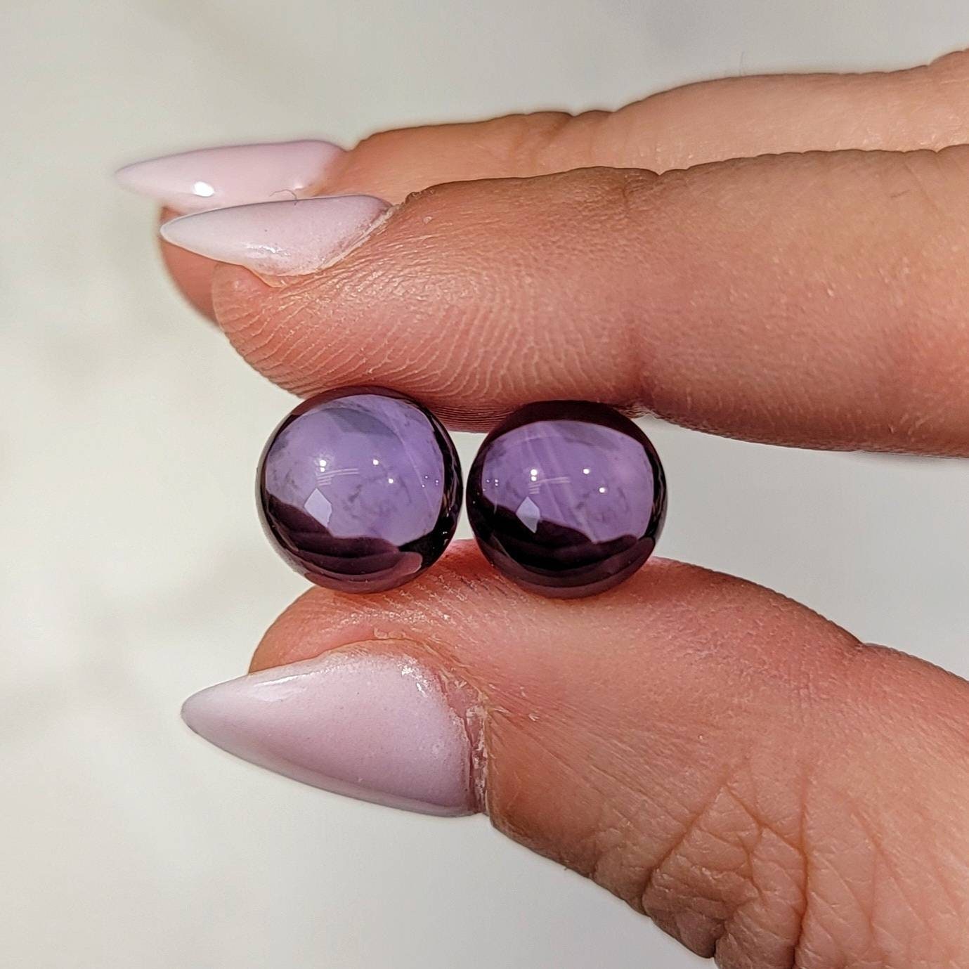 Amethyst Mini Sphere | 7mm | - No. 538 (polished Purple Crystal Ball, Crown Chakra, Healing Stone)