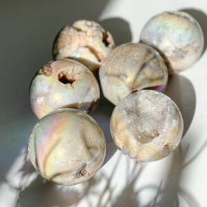 Pink Amethyst Druzy Sphere: Calming Crystal (75-78mm, 450-600g)