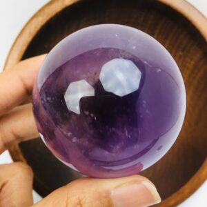 Polished Amethyst Crystal Sphere: Purple Quartz 239g (55mm)